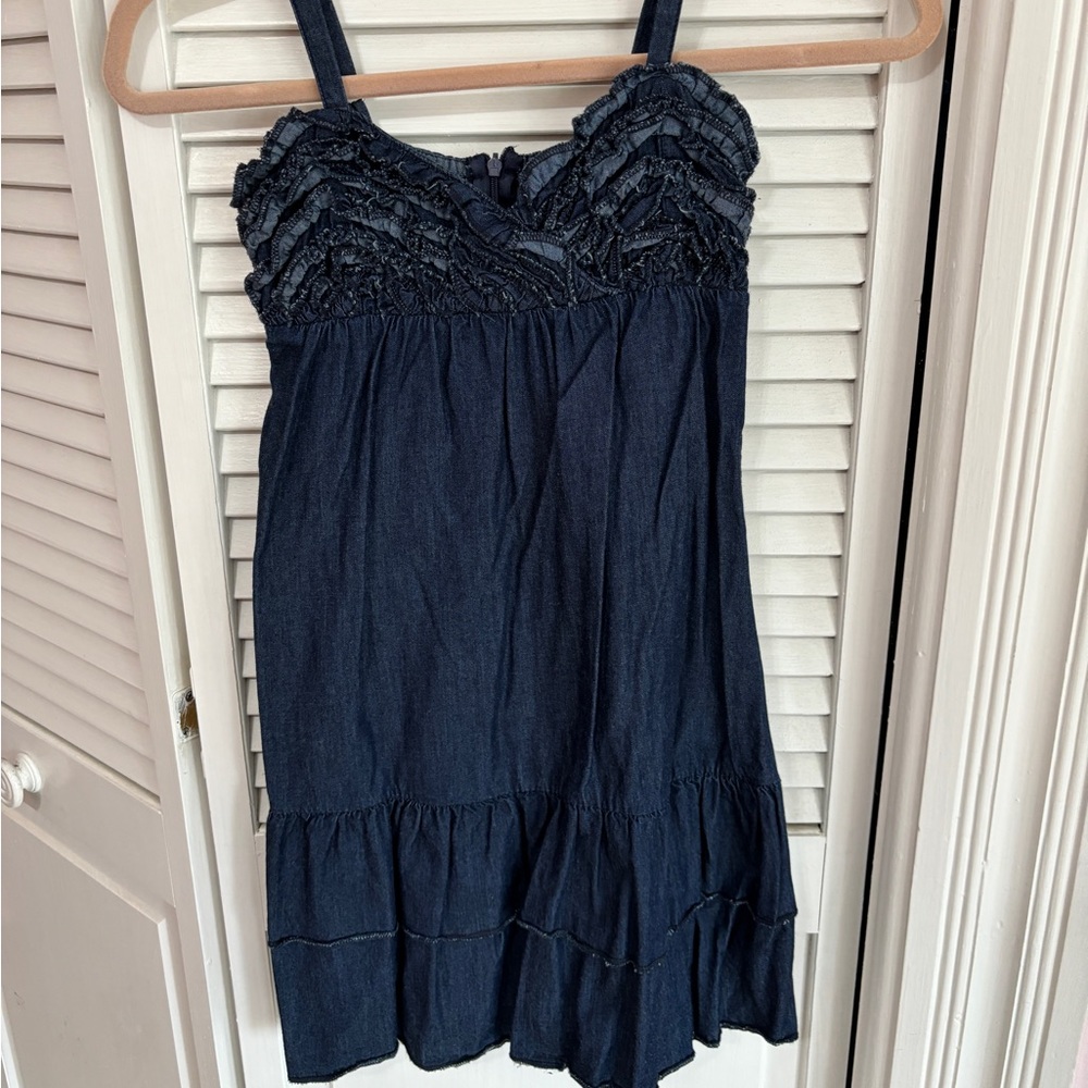 Squeeze Girls Ruffle denim dress Girls size 7/8